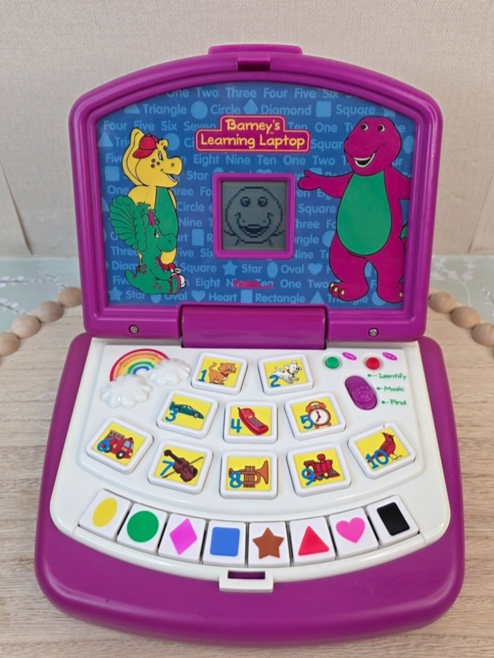 Barneys Purple Learning Laptop Toy